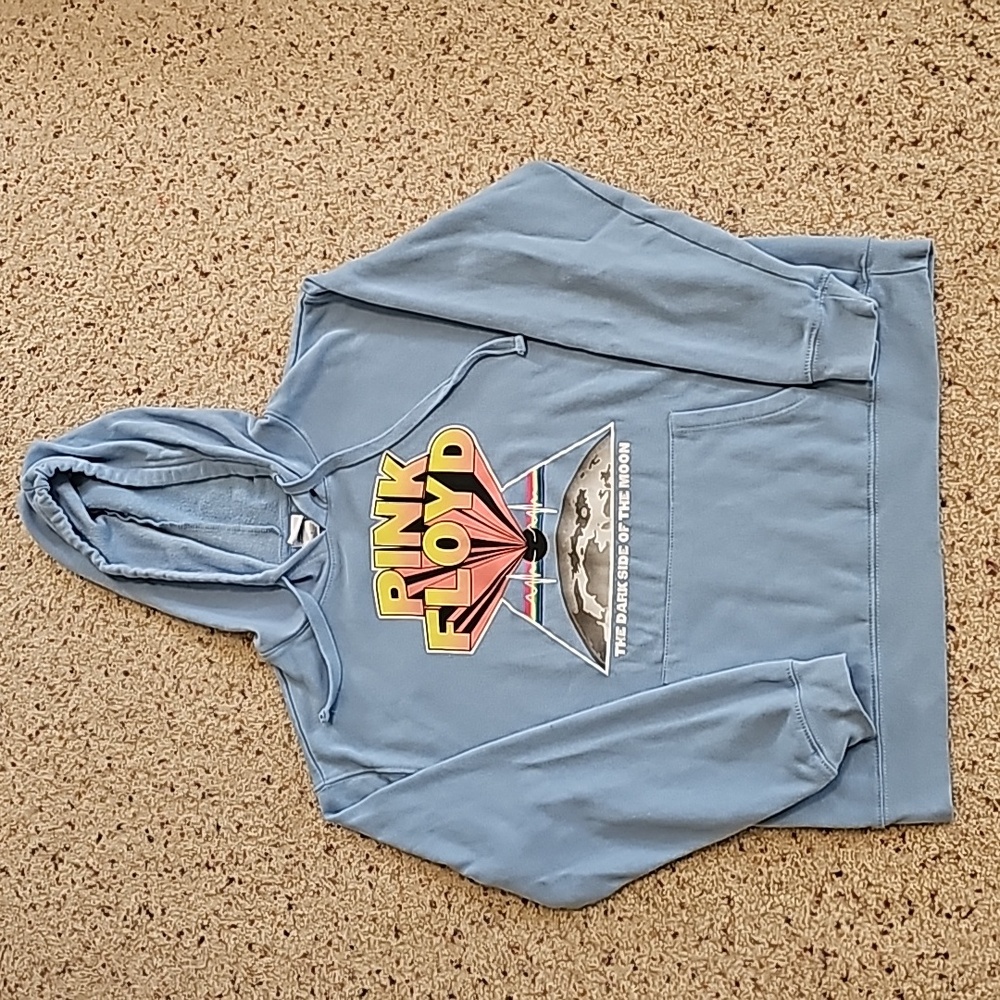 Pink Floyd Hoodie.  Size L, light blue.